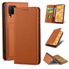 For Huawei P40 Lite Strong Magnetism Liquid Feel Horizontal Flip Leather Case with Holder & Card Slots & Wallet(Brown) - 1
