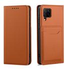 For Huawei P40 Lite Strong Magnetism Liquid Feel Horizontal Flip Leather Case with Holder & Card Slots & Wallet(Brown) - 2