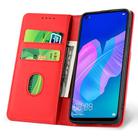 For Huawei P40 Lite E Strong Magnetism Liquid Feel Horizontal Flip Leather Case with Holder & Card Slots & Wallet(Red) - 3