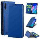 For Huawei P40 Lite E Strong Magnetism Liquid Feel Horizontal Flip Leather Case with Holder & Card Slots & Wallet(Blue) - 1