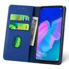 For Huawei P40 Lite E Strong Magnetism Liquid Feel Horizontal Flip Leather Case with Holder & Card Slots & Wallet(Blue) - 3