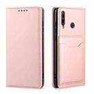 For Huawei P40 Lite E Strong Magnetism Liquid Feel Horizontal Flip Leather Case with Holder & Card Slots & Wallet(Rose Gold) - 2