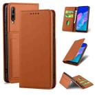 For Huawei P40 Lite E Strong Magnetism Liquid Feel Horizontal Flip Leather Case with Holder & Card Slots & Wallet(Brown) - 1