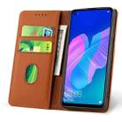 For Huawei P40 Lite E Strong Magnetism Liquid Feel Horizontal Flip Leather Case with Holder & Card Slots & Wallet(Brown) - 3