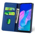 For Huawei Y7p Strong Magnetism Liquid Feel Horizontal Flip Leather Case with Holder & Card Slots & Wallet(Blue) - 3