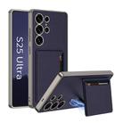 For Samsung Galaxy S25 Ultra 5G GKK Ultra-thin Leather Card Slots Phone Case With Magnetic Holder(Purple) - 1