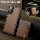 For Samsung Galaxy Note20 JEEHOOD J06 British Style RFID MagSafe Card Bag PU Phone Case(Brown) - 2