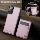 For Samsung Galaxy Note20 JEEHOOD J06 British Style RFID MagSafe Card Bag PU Phone Case(Pink) - 2