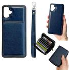 For Samsung Galaxy A06 5G / 4G Solid Color Zipper 11-Card Slots Bag Phone Case with Lanyard(Blue) - 1