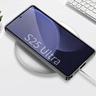 For Samsung Galaxy S25 Ultra 5G GKK Plating Leather Wood Texture Full Coverage Phone Case(Gray) - 3