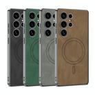 For Samsung Galaxy S25 Ultra 5G GKK Plating Leather Built-in MagSafe Frosted Phone Case(Green) - 2