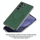 For Samsung Galaxy S25 Ultra 5G GKK Plating Leather Built-in MagSafe Frosted Phone Case(Green) - 3