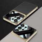 For Samsung Galaxy S25 Ultra 5G GKK Plating TPU + Leather Lens Protection Full Coverage Phone Case(Carbon Fiber) - 3