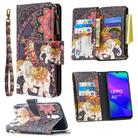 For OPPO A5 (2020) Colored Drawing Pattern Zipper Horizontal Flip Leather Case with Holder & Card Slots & Wallet(Flower Elephants) - 1