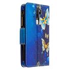 For OPPO A5 (2020) Colored Drawing Pattern Zipper Horizontal Flip Leather Case with Holder & Card Slots & Wallet(Gold Butterfly) - 3