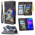 For OPPO A5 (2020) Colored Drawing Pattern Zipper Horizontal Flip Leather Case with Holder & Card Slots & Wallet(Big Butterfly) - 1