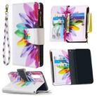 For OPPO Find X2 Neo / OPPO Reno 3 Pro Colored Drawing Pattern Zipper Horizontal Flip Leather Case with Holder & Card Slots & Wallet(Sun Flower) - 1