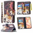 For OPPO Find S2 Pro Colored Drawing Pattern Zipper Horizontal Flip Leather Case with Holder & Card Slots & Wallet(Flower Elephants) - 1