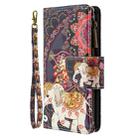 For OPPO Find S2 Pro Colored Drawing Pattern Zipper Horizontal Flip Leather Case with Holder & Card Slots & Wallet(Flower Elephants) - 2