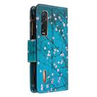 For OPPO Find S2 Pro Colored Drawing Pattern Zipper Horizontal Flip Leather Case with Holder & Card Slots & Wallet(Plum Blossom) - 3