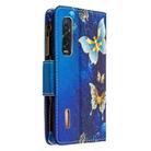 For OPPO Find S2 Pro Colored Drawing Pattern Zipper Horizontal Flip Leather Case with Holder & Card Slots & Wallet(Gold Butterfly) - 3