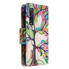 For OPPO Find S2 Pro Colored Drawing Pattern Zipper Horizontal Flip Leather Case with Holder & Card Slots & Wallet(Tree) - 3