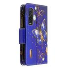 For OPPO Find S2 Pro Colored Drawing Pattern Zipper Horizontal Flip Leather Case with Holder & Card Slots & Wallet(Purple Butterfly) - 3