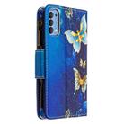 For OPPO Reno 4 5G Colored Drawing Pattern Zipper Horizontal Flip Leather Case with Holder & Card Slots & Wallet(Gold Butterfly) - 3