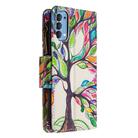 For OPPO Reno 4 5G Colored Drawing Pattern Zipper Horizontal Flip Leather Case with Holder & Card Slots & Wallet(Tree) - 3