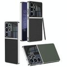 For Samsung Galaxy S25 Ultra 5G GKK Plating TPU + Leather Full Coverage Phone Case(Carbon Fibre) - 2