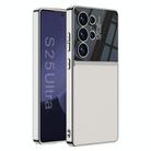 For Samsung Galaxy S25 Ultra 5G GKK Plating TPU + Leather Full Coverage Phone Case(White) - 1