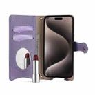 For iPhone 13 Pro Max Crossbody Chain Fishtail Litchi Leather Phone Case(Purple) - 3