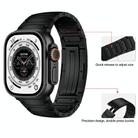 For Apple Watch 46mm / 49mm / 45mm / 44mm Integrated I-Shaped Quick Release Titanium Alloy Watch Band(Black) - 2