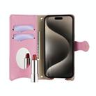 For Sharp Aquos wish4 Crossbody Chain Fishtail Litchi Leather Phone Case(Pink) - 3