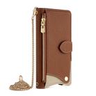 For Asus Zenfone 9 / Zenfone 10 Crossbody Chain Fishtail Litchi Leather Phone Case(Brown) - 2
