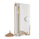 For Infinix Note 40 5G Crossbody Chain Fishtail Litchi Leather Phone Case(White) - 2