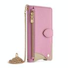 For Samsung Galaxy S23 FE 5G Crossbody Chain Fishtail Litchi Leather Phone Case(Pink) - 2
