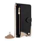 For Samsung Galaxy S24+ 5G Crossbody Chain Fishtail Litchi Leather Phone Case(Black) - 2