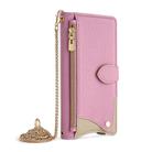 For Samsung Galaxy S24 Ultra 5G Crossbody Chain Fishtail Litchi Leather Phone Case(Pink) - 2