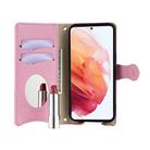 For Samsung Galaxy S24 Ultra 5G Crossbody Chain Fishtail Litchi Leather Phone Case(Pink) - 3
