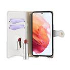 For Samsung Galaxy S24 Ultra 5G Crossbody Chain Fishtail Litchi Leather Phone Case(White) - 3