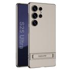 For Samsung Galaxy S25 Ultra 5G GKK Triumph Ultra-Thin Full Coverage Phone Case with Holder(Titanium Grey) - 1