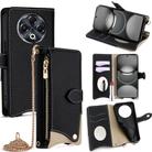 For Tecno Spark 30 4G Crossbody Chain Fishtail Litchi Leather Phone Case(Black) - 1