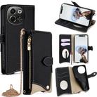 For Tecno Spark 30 5G / Pova 6 Neo 5G Crossbody Chain Fishtail Litchi Leather Phone Case(Black) - 1