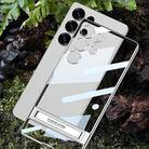 For Samsung Galaxy S25 Ultra 5G GKK Triumph Phantom Clear Full Coverage Phone Case with Holder(Silver) - 3