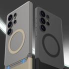 For Samsung Galaxy S25 Ultra 5G GKK Mortise-Tenon Connection Contrast Color Translucent Magnetic Phone Case(Titanium Grey) - 2