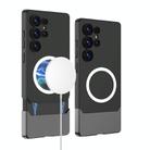 For Samsung Galaxy S25 Ultra 5G GKK Mortise-Tenon Connection Contrast Color Magnetic Phone Case(Black Silver) - 1