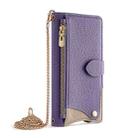 For vivo Y29s 5G / vivo Y04 4G Global Crossbody Chain Fishtail Litchi Leather Phone Case(Purple) - 2