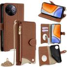 For vivo Y39 5G Global Crossbody Chain Fishtail Litchi Leather Phone Case(Brown) - 1