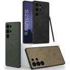 For Samsung Galaxy S25 Ultra 5G GKK Skin-feeling Frosted Leather Phone Case, Not Included Pen(Frosted Green) - 2